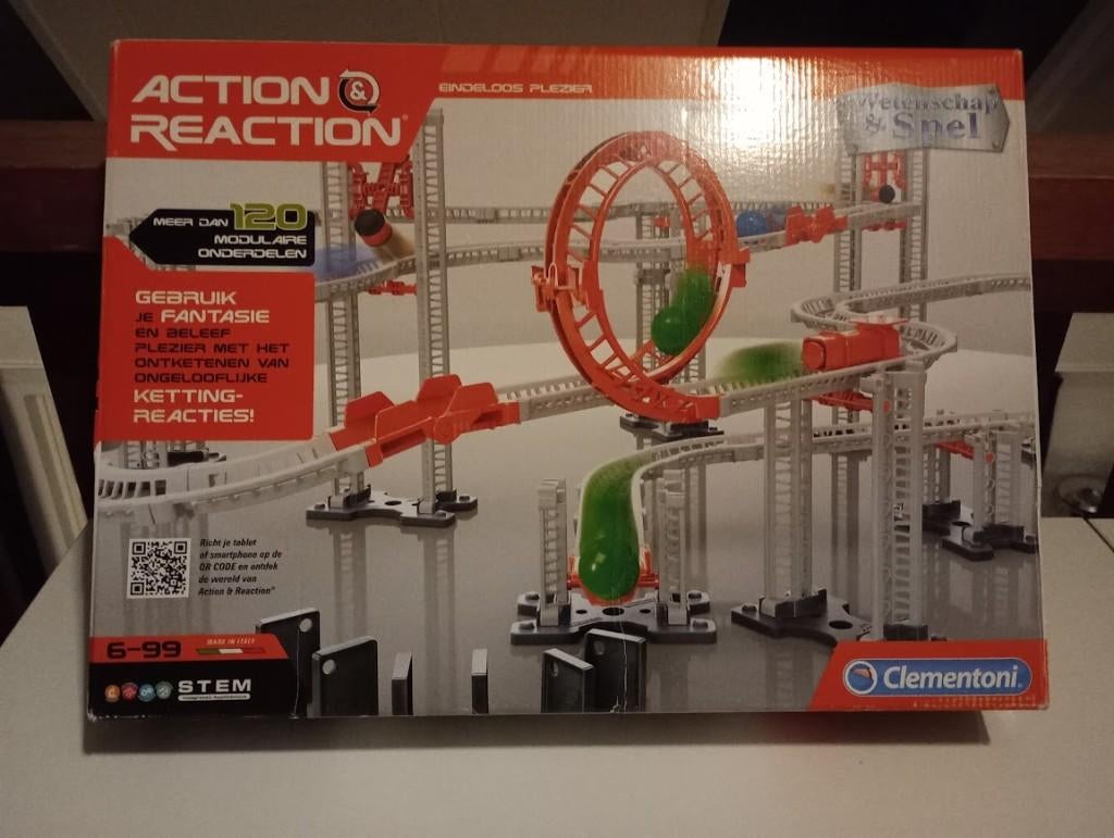 knikkerbaan action & reaction, wetenschap & spel, Clementoni, Ophalen of Verzenden