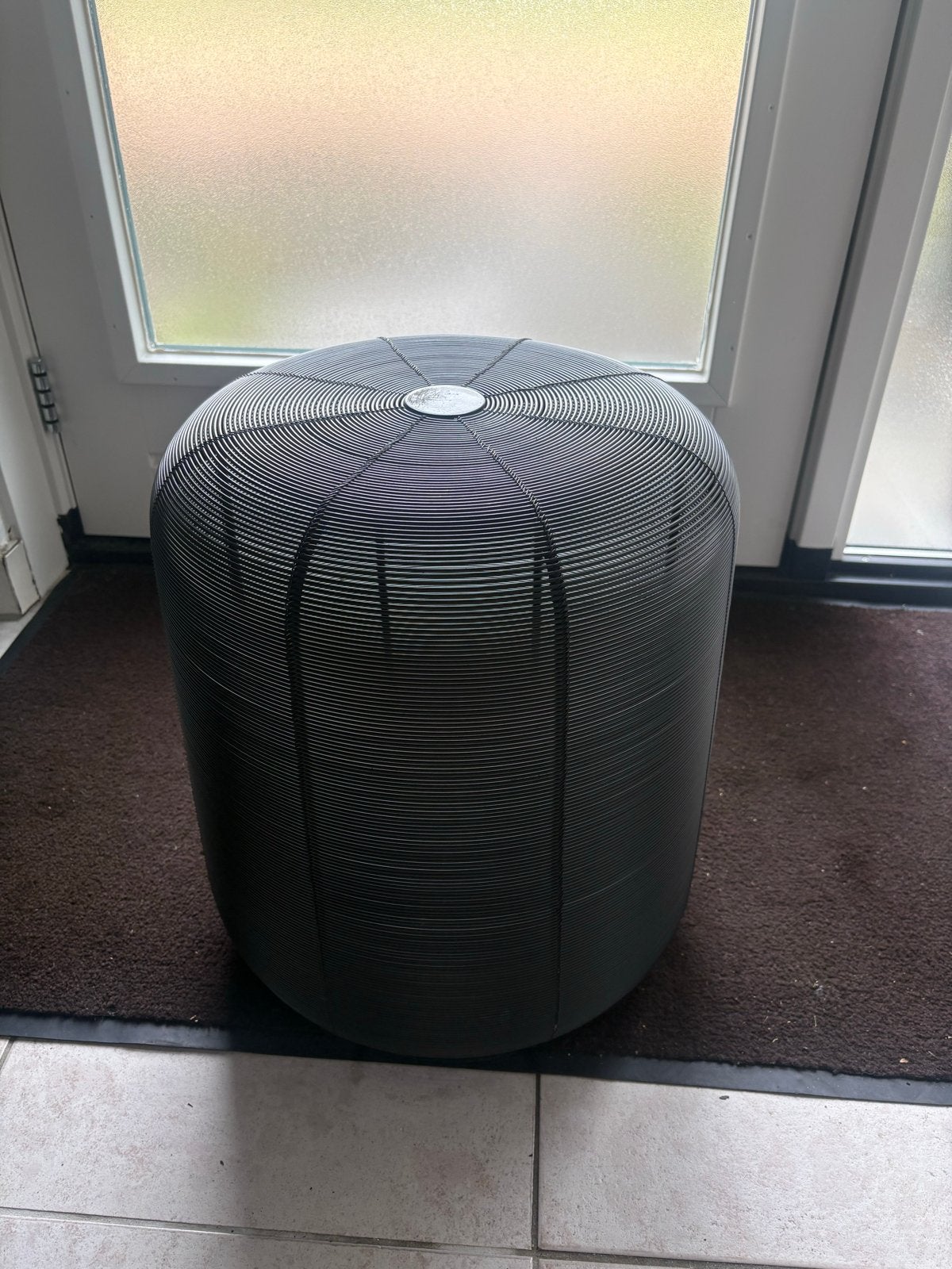 Jette Bijzettafel Zwart IJzer - 37x45cm, Minder dan 55 cm, Gebruikt, Metaal of Aluminium, Rond