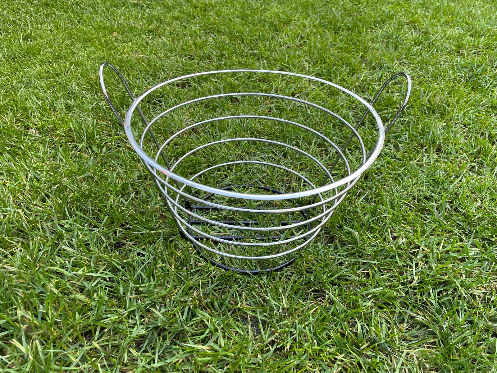 Verchroomde RVS Fruitmand met Handvatten - Modern Design, Met handvatten, Mand, Rond, Ophalen of Verzenden