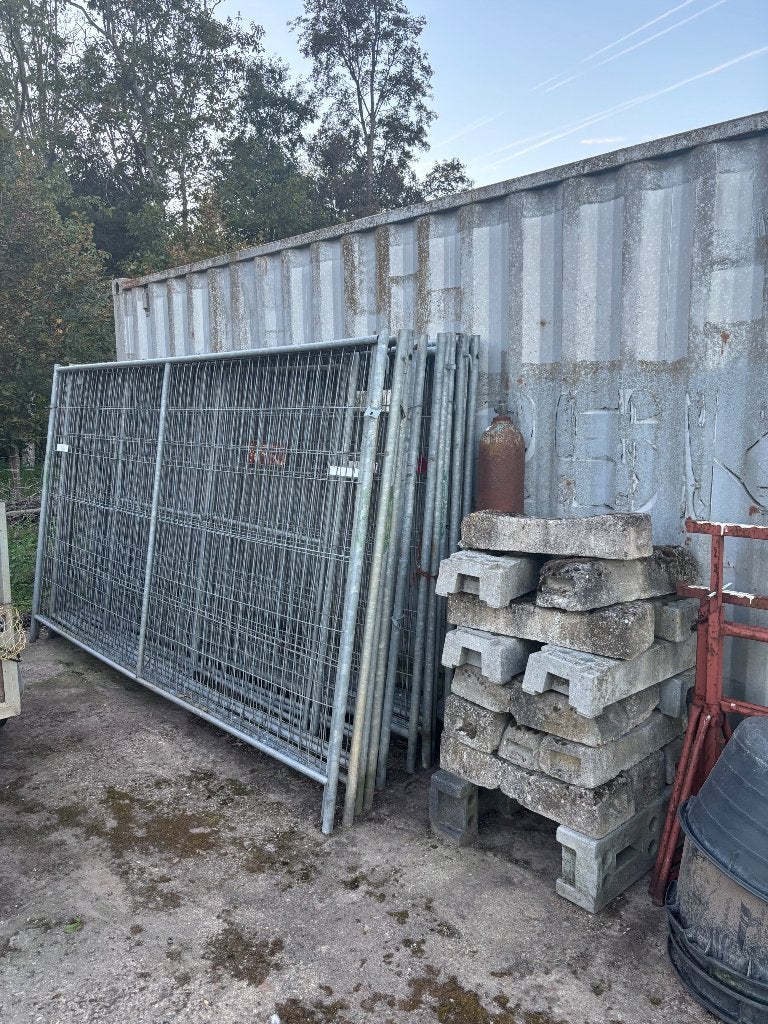 Heras bouwhekken, Tuin en Terras, Ophalen, Gebruikt, IJzer, Enkelstaafmat hekwerk