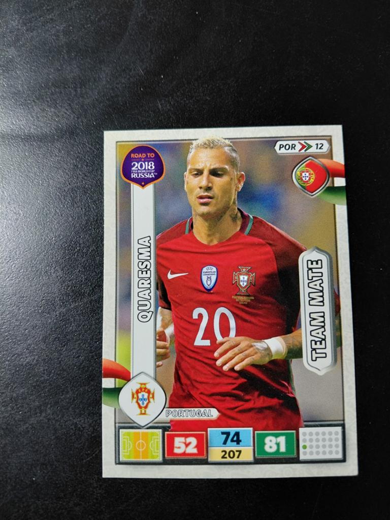 Quaresma (portugal) panini wk 2018, Ophalen of Verzenden, Nieuw, Buitenlandse clubs, Poster, Plaatje of Sticker