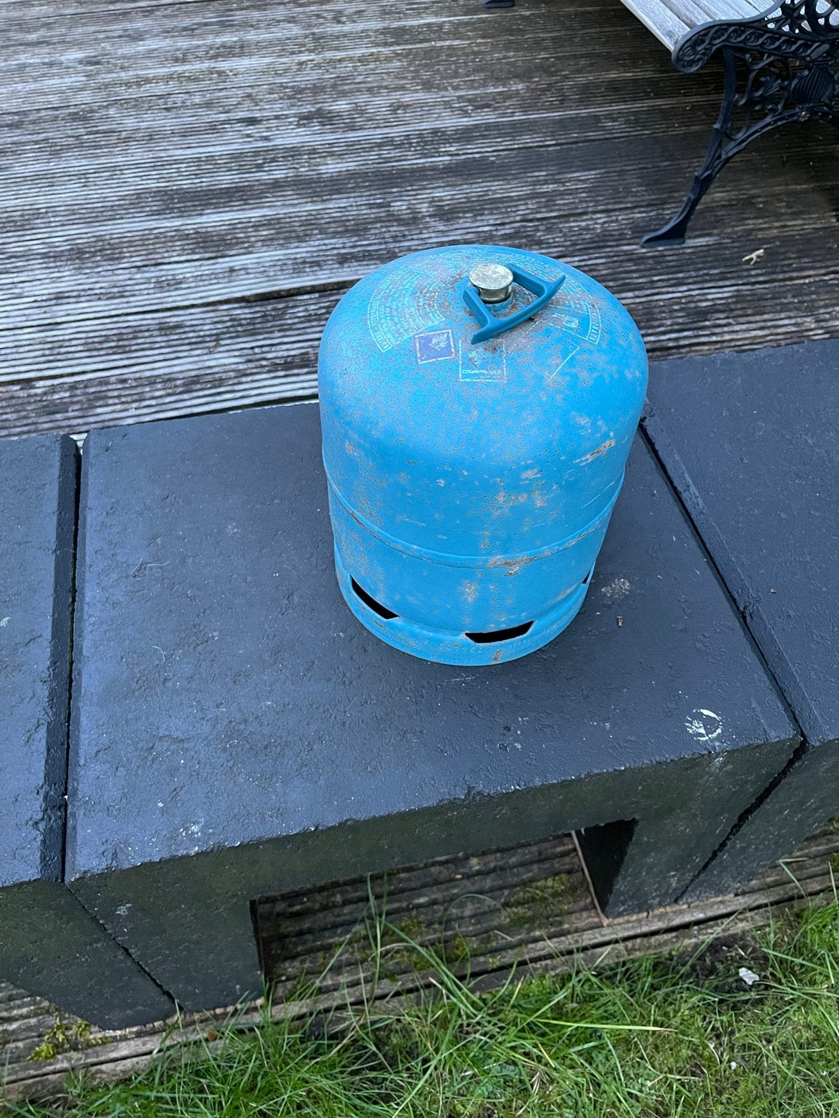 Gaz Campingaz 907 gasfles, Ophalen, Gebruikt