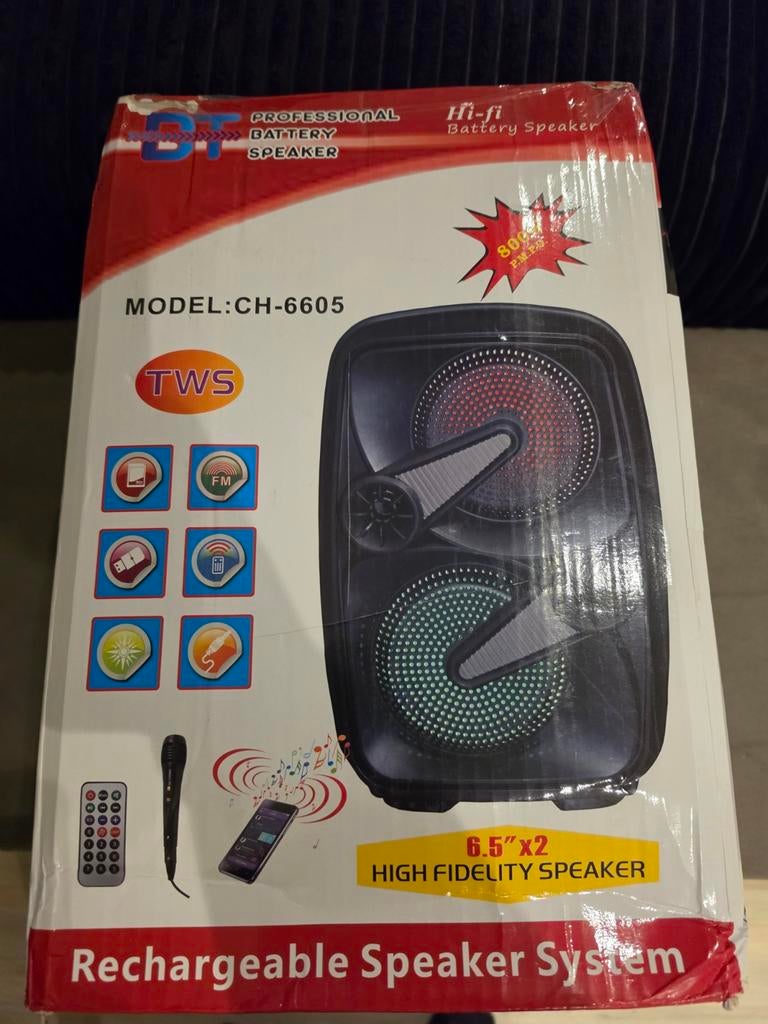 Professionele Draagbare Bluetooth Speaker CH-6605, Overige typen, Nieuw, Minder dan 60 watt, Ophalen