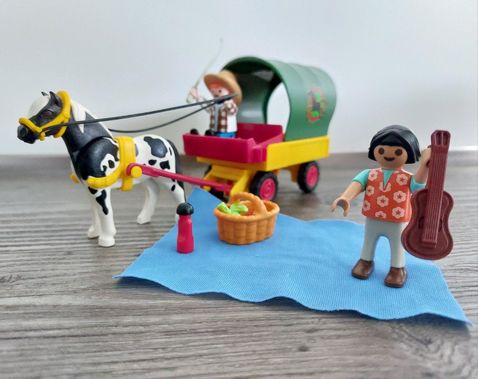 country huifkar set 6948 playmobiel, Gebruikt, Complete set, Overige typen, Ophalen of Verzenden