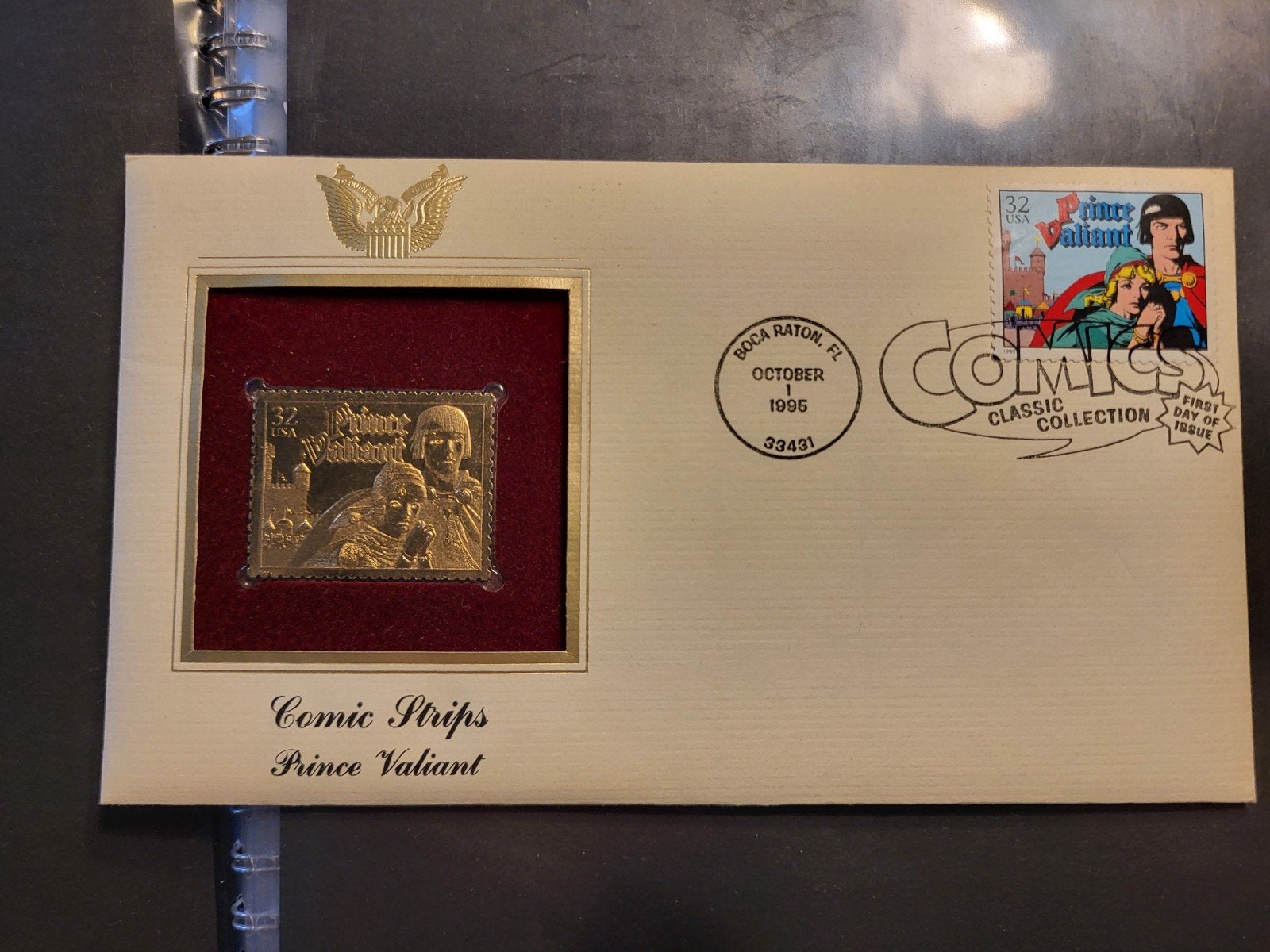 prins prince valiant. postzegel.1e dags.gouden editie. 1996, Ophalen of Verzenden, Overige figuren, Nieuw