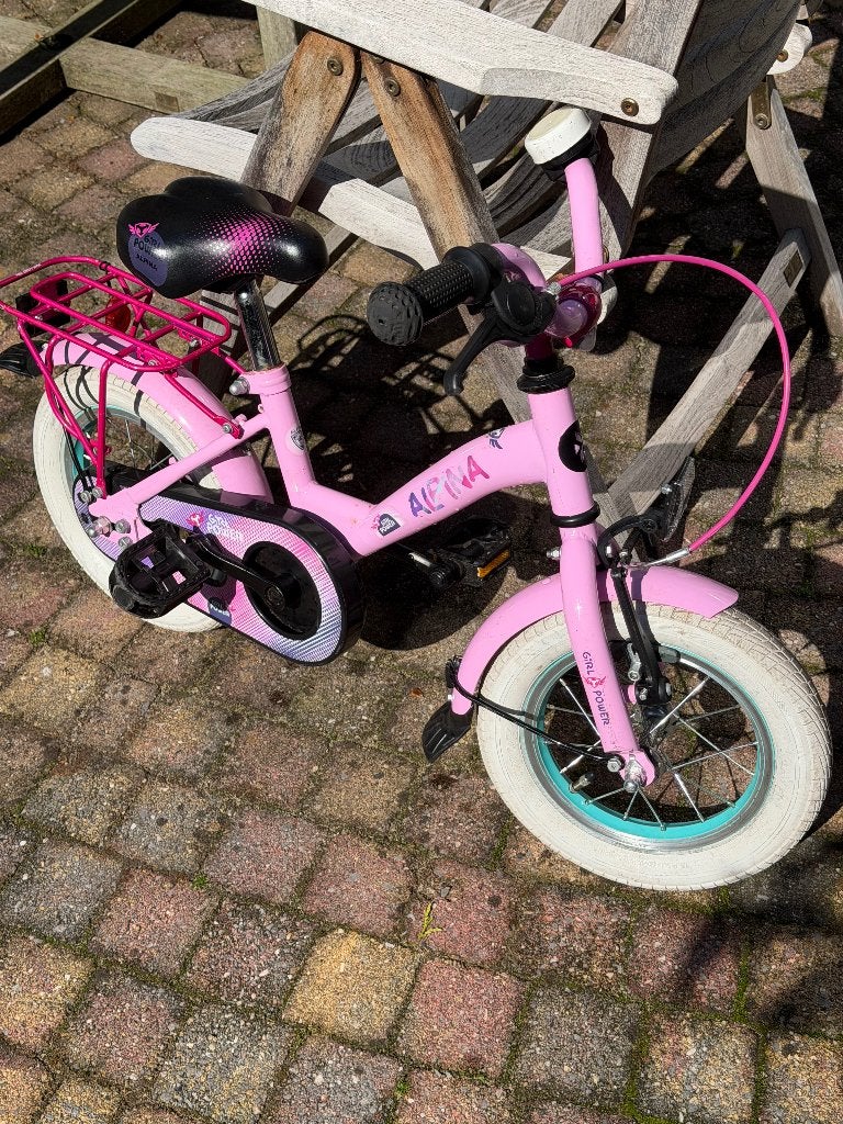 Alpina kinderfiets roze - 12 inch -, Ophalen, Terugtraprem, Gebruikt, Alpina
