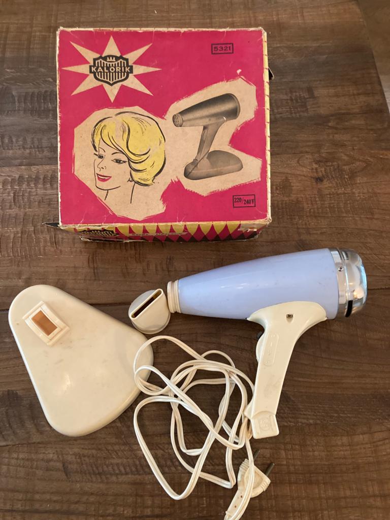 Kalorik jr 60 föhn haarföhn pastel blauw originele doos, Doe-het-zelf en Verbouw, Zeil en Folie, Ophalen of Verzenden, Gebruikt