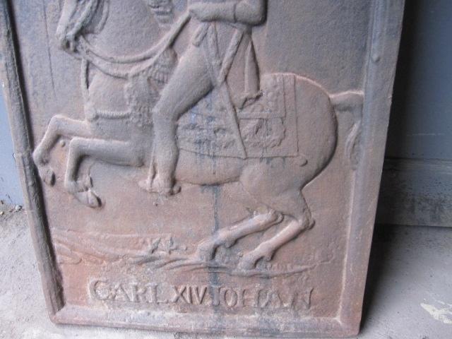 51x70cm Haardplaat paard en ruiter, ook antieke tegels, Ophalen