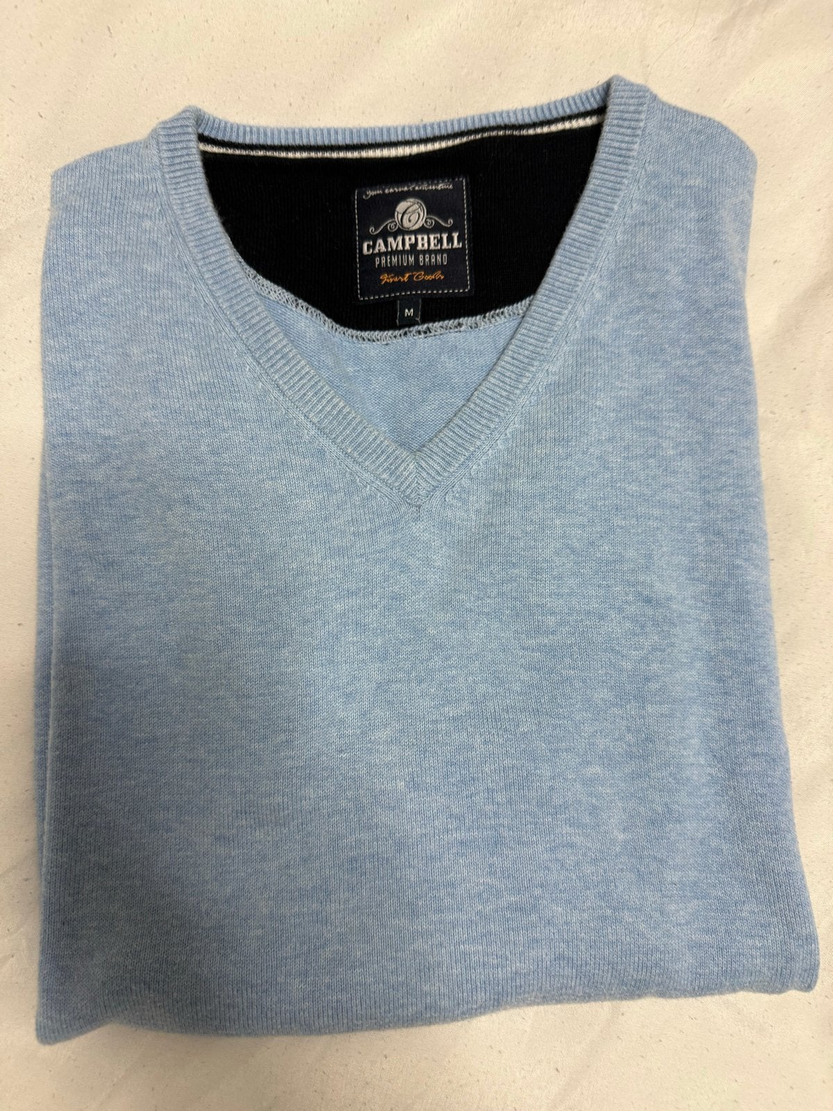 Cambell V-hals Trui - Zo goed als nieuw - Maat M, Ophalen of Verzenden, Zo goed als nieuw, Maat 48/50 (M), Blauw