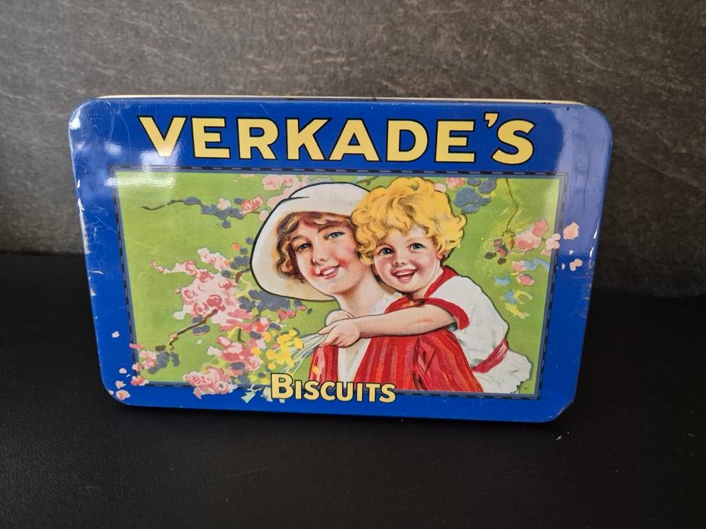Verkade's biscuits blik, Verzamelen, Blikken, Ophalen of Verzenden, Gebruikt, Koek(jes), Verkade