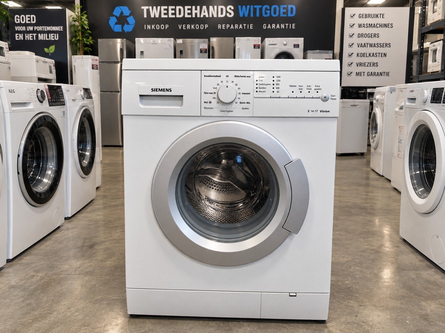 Siemens Wasmachine E14-17 | 1400 toeren | 3 mnd garantie, Ophalen of Verzenden, Zo goed als nieuw, 85 tot 90 cm, 1200 tot 1600 toeren