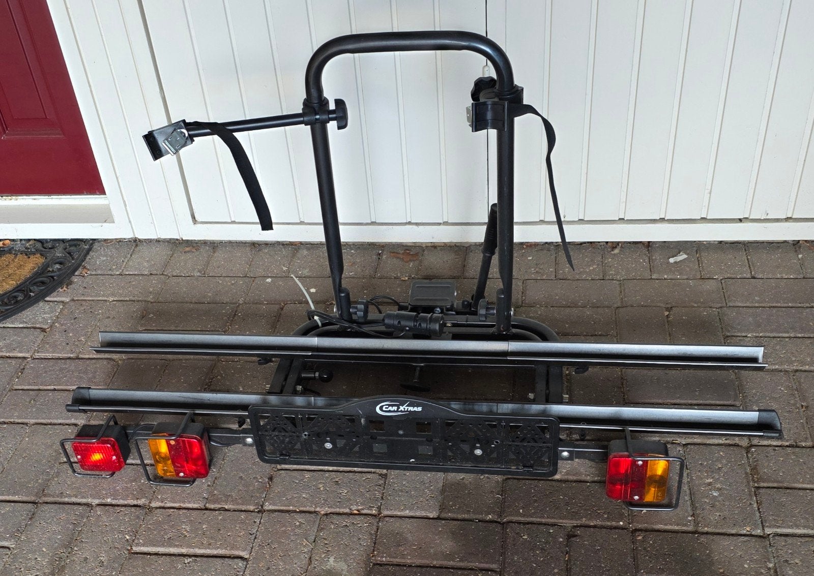 Nieuwe fietsendrager voor 2 elektrische fietsen, Auto diversen, Fietsendragers, Ophalen, Zo goed als nieuw, 2 fietsen, Trekhaakdrager