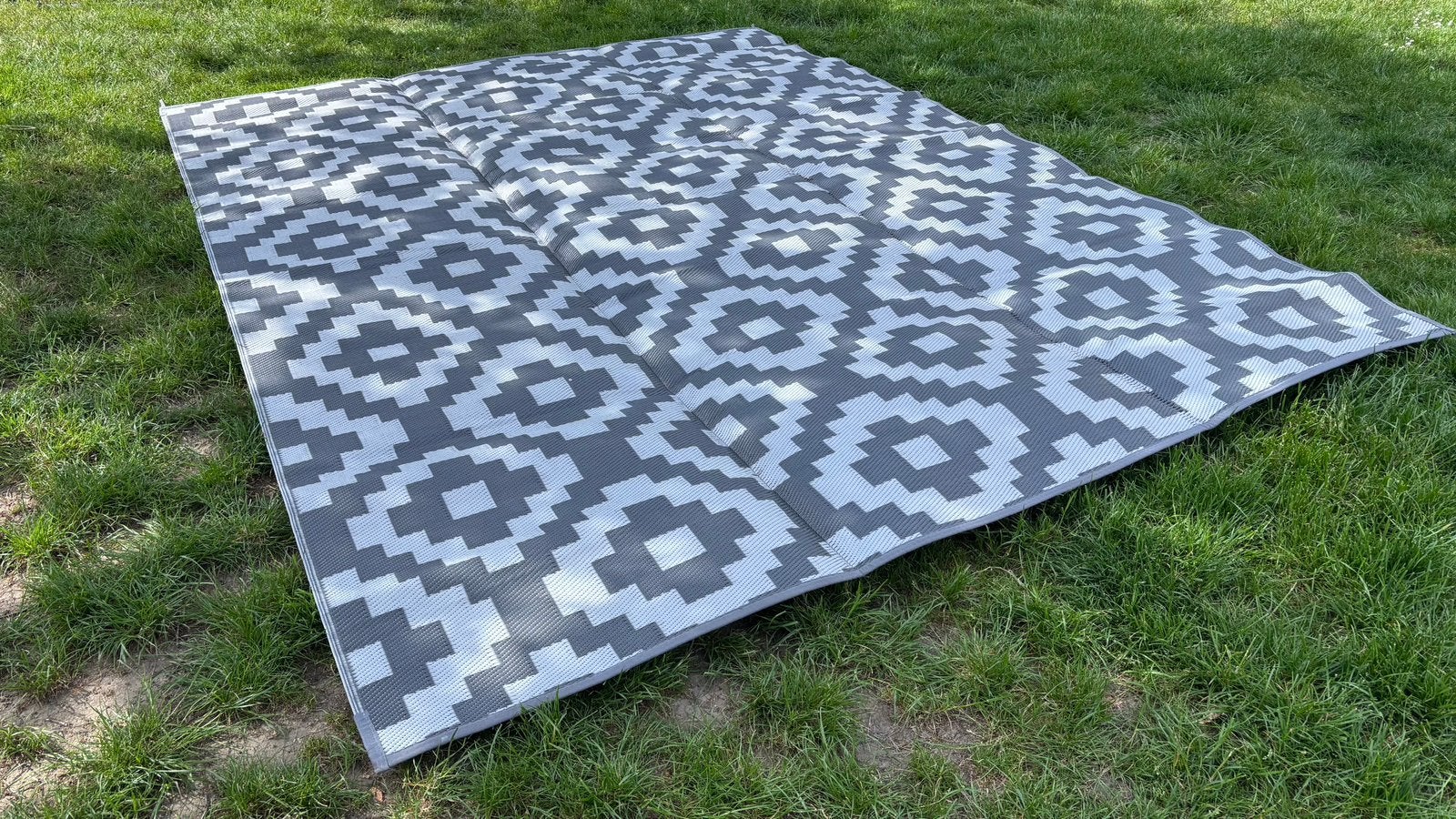 Campingmat/tenttapijt grijs, 370 x 270 cm, Ophalen, Gebruikt