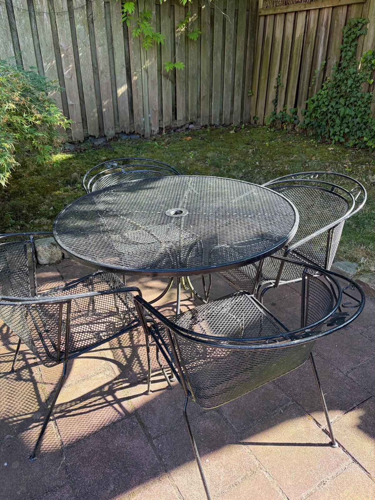 Royal Garden Elegance Tuinset - Rond Metaal Ø105 cm, Ophalen, Gebruikt, Eettafel, Tuinset