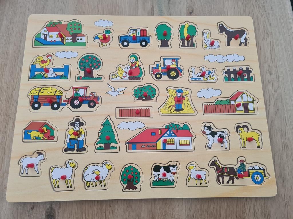 Grote inlegpuzzel boerderij thema zo goed als nieuw, Ophalen of Verzenden