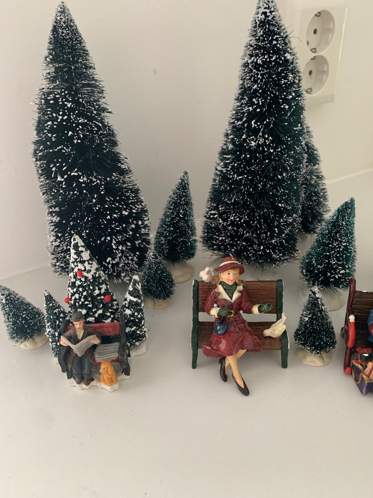 Kerstdorp accessoires, boompjes, poppetjes, Ophalen of Verzenden, Zo goed als nieuw
