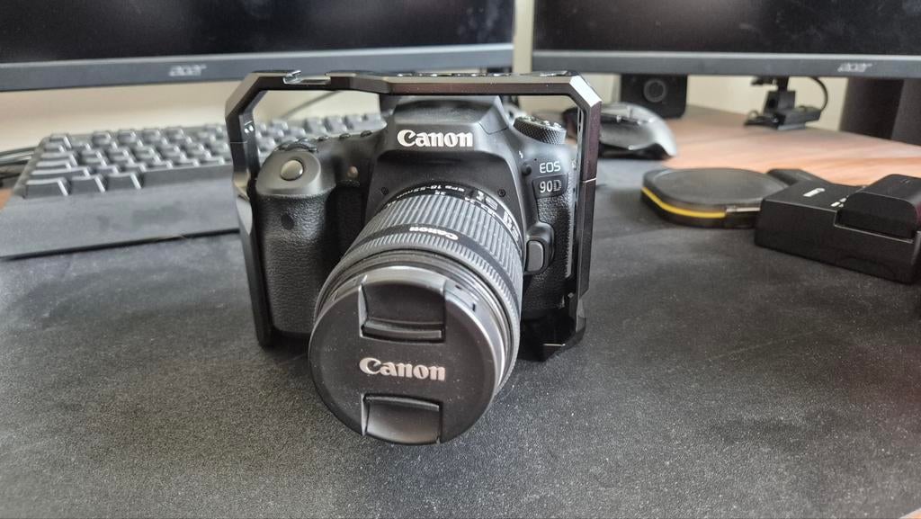 Canon 90d + 18-55mm & smallrig cage, Ophalen, Spiegelreflex, 32 Megapixel, Canon