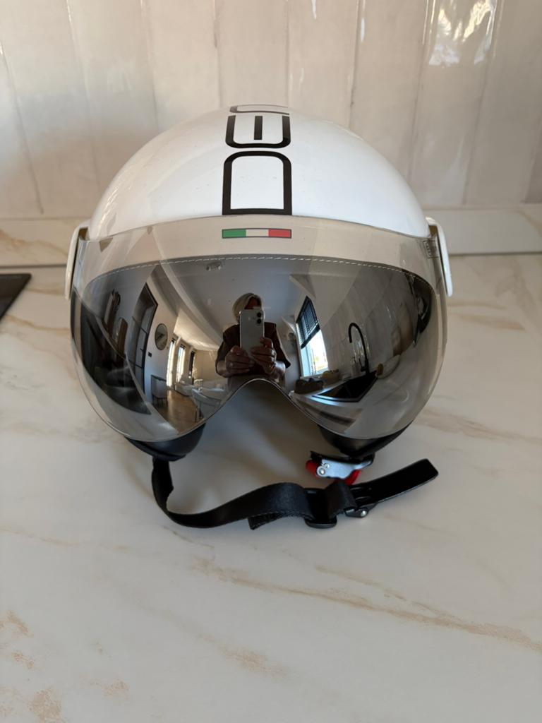 Witte BEMM Fashion Scooterhelm met Vizier, Ophalen of Verzenden, Zo goed als nieuw, Medium