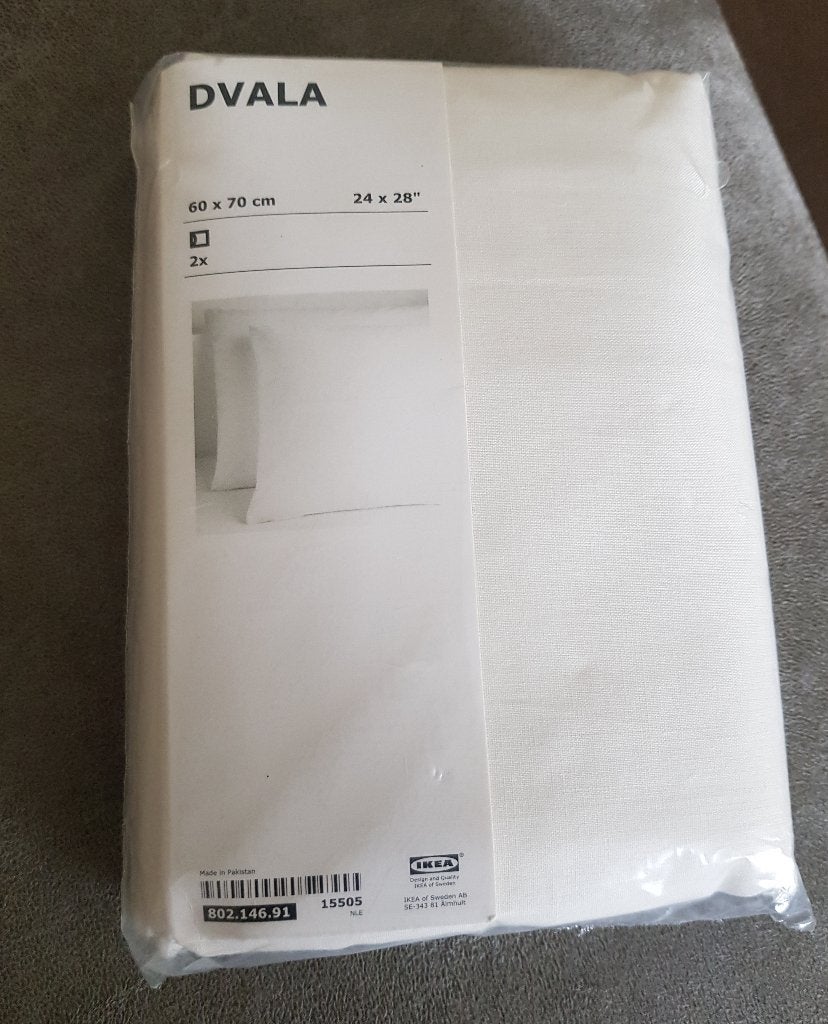 Hoeslaken en slopen (Ikea) Nieuw in verpakking, Ophalen, Eenpersoons, Nieuw, Wit