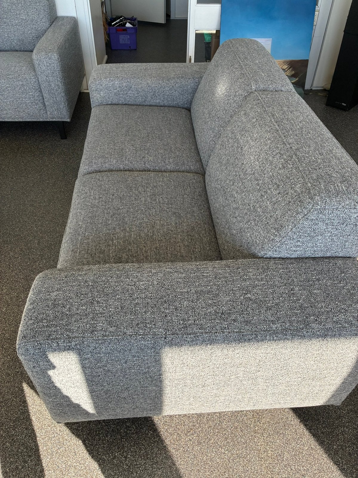Bankstel 2 zitter en fauteuil 5 maanden oud was €2100, Ophalen, Zo goed als nieuw, 75 tot 100 cm