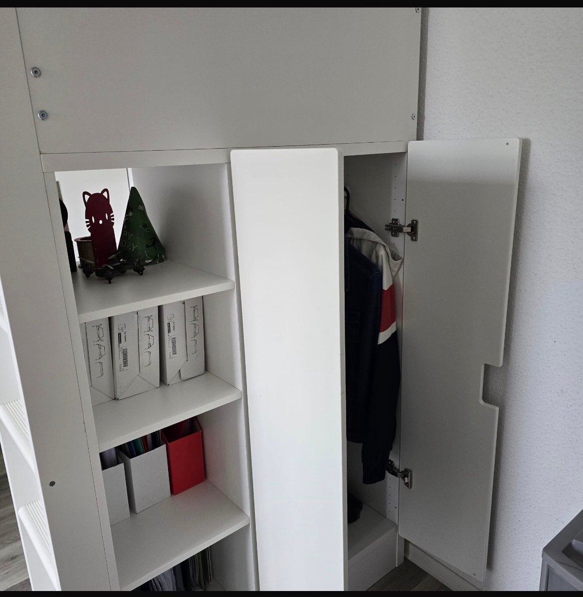IKEA SMÅSTAD Hoogslaper met bureau en stoel, Ophalen, 85 tot 100 cm, Gebruikt, Hoogslaper of Stapelbed