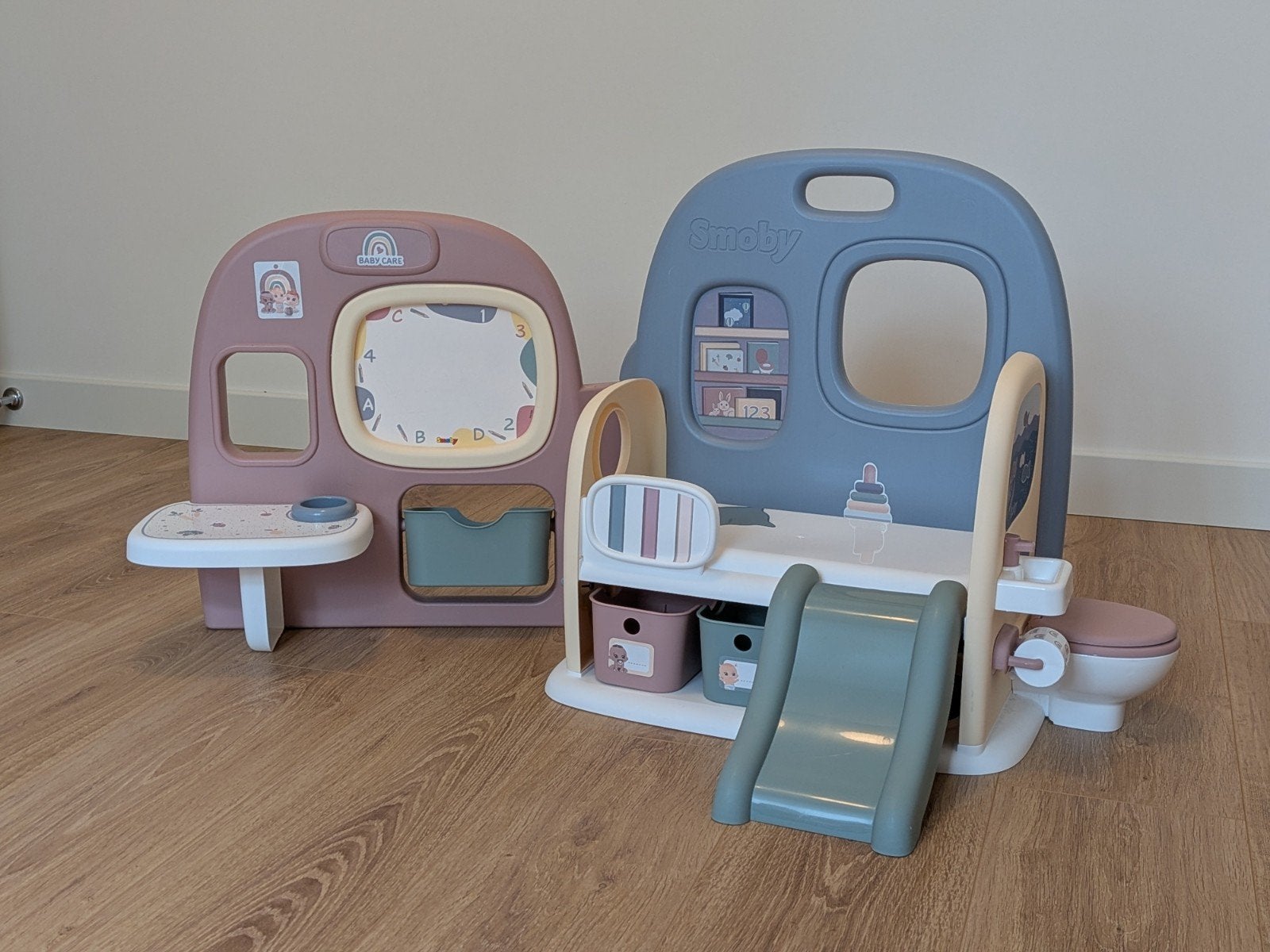 Smoby Opvouwbare Kinderopvang met Bedje en Glijbaan, Ophalen, Zo goed als nieuw, Jongen of Meisje