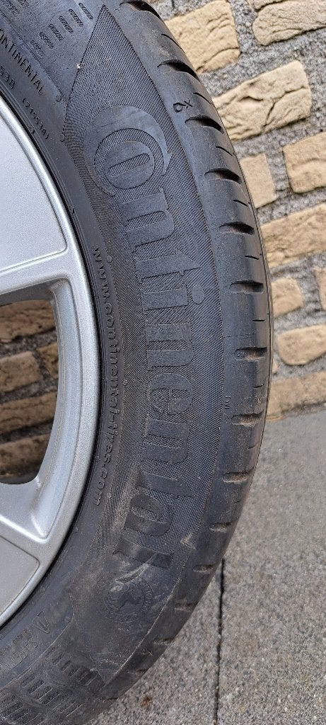 Banden set 195/55 16R incl originele Renault velgen, Ophalen, Gebruikt, 16 inch, Banden en Velgen