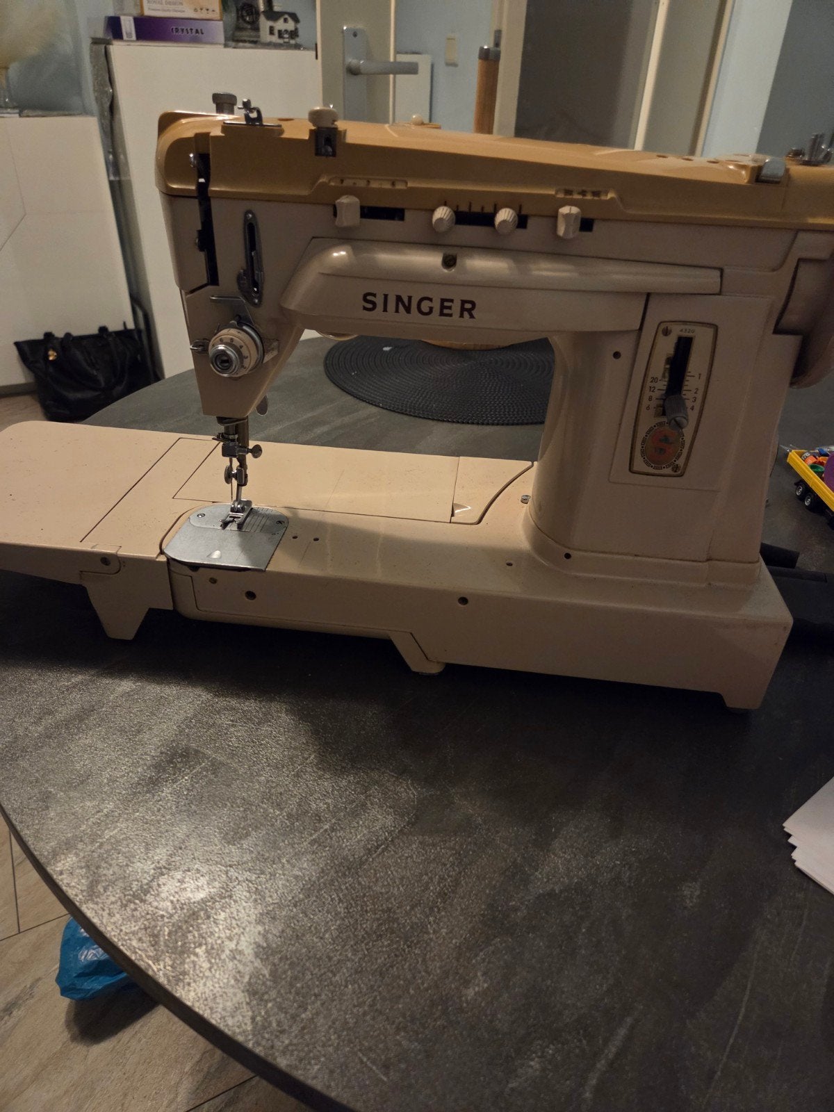 Vintage Singer Naaimachine - Model 432 G, Ophalen of Verzenden, Gebruikt, Naaimachine, Singer