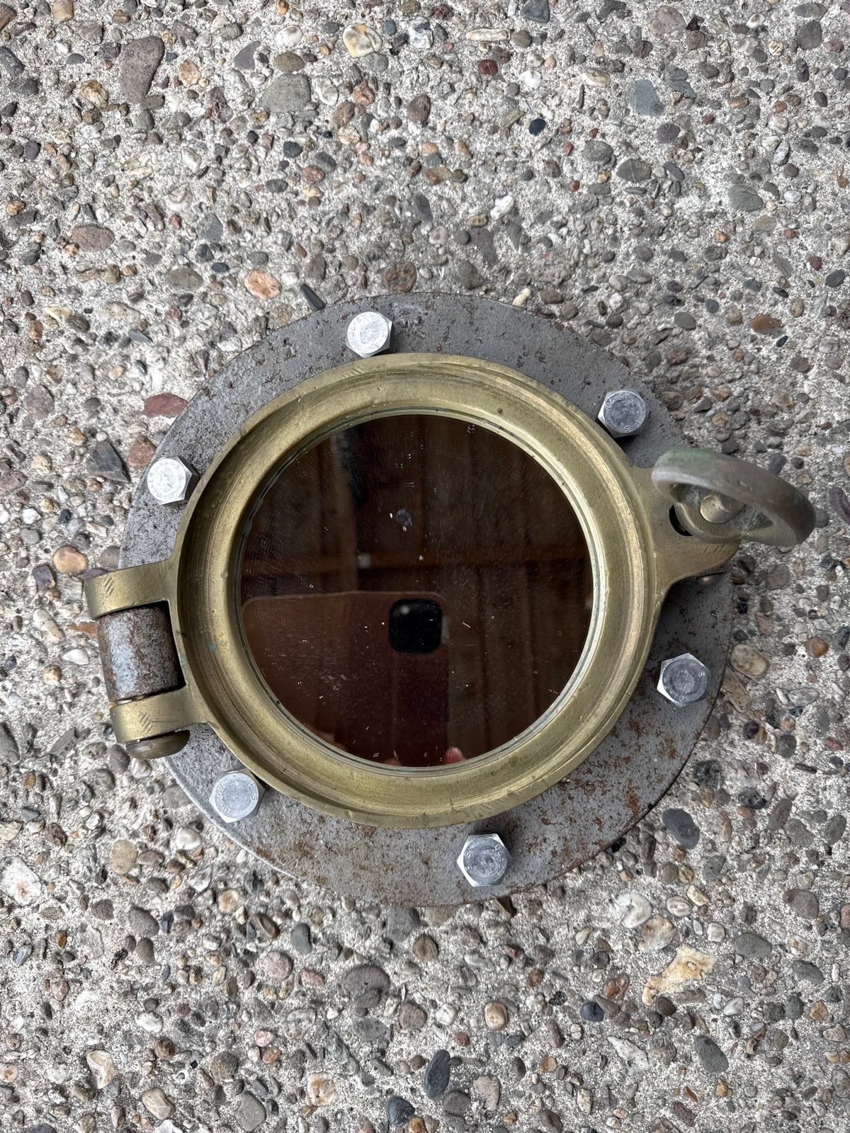 Patrijspoort spiegel - Maritieme stijl, Ophalen, Rond, Minder dan 50 cm, Minder dan 100 cm