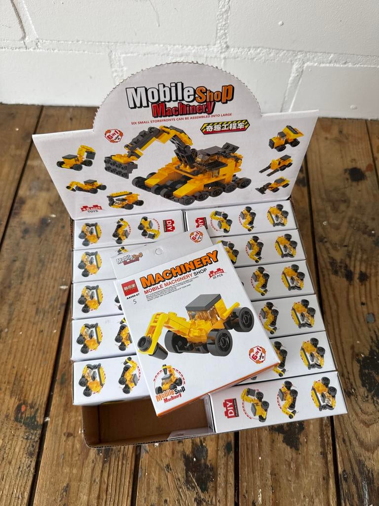 12x Bouwblokjes Graafmachines - Traktatie/Kinderfeestje, Ophalen of Verzenden, Zo goed als nieuw