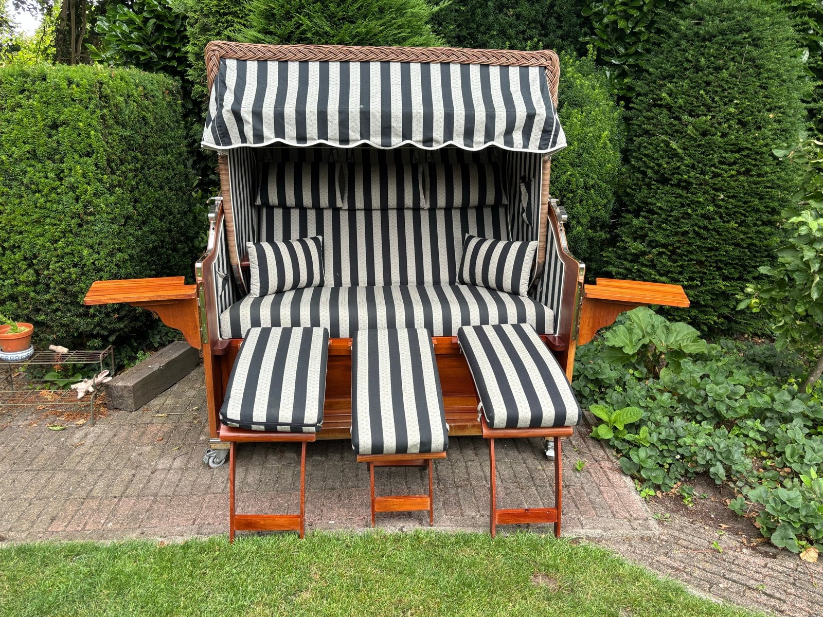 3-zits tuincocon in uitmuntende staat, Ophalen of Verzenden, Zo goed als nieuw, Wicker