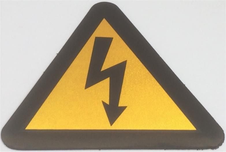 Hoogspanning metallic sticker #2, Verzamelen, Verzenden, Nieuw, Bedrijf of Vereniging