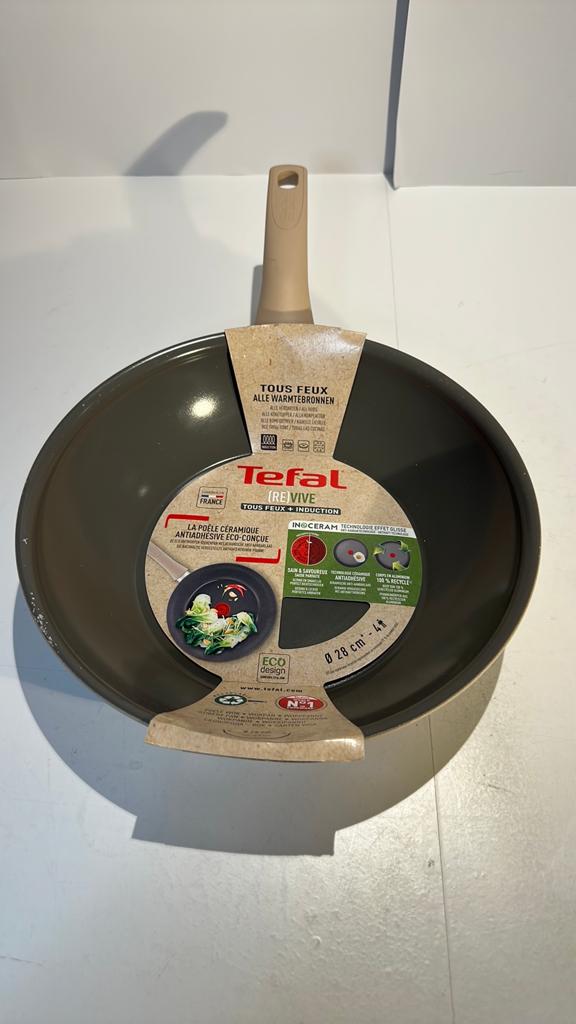 Tefal Revive Wokpan - Ø28 cm - Keramisch - Inductie, Ophalen of Verzenden, Nieuw, Overige materialen, Wok