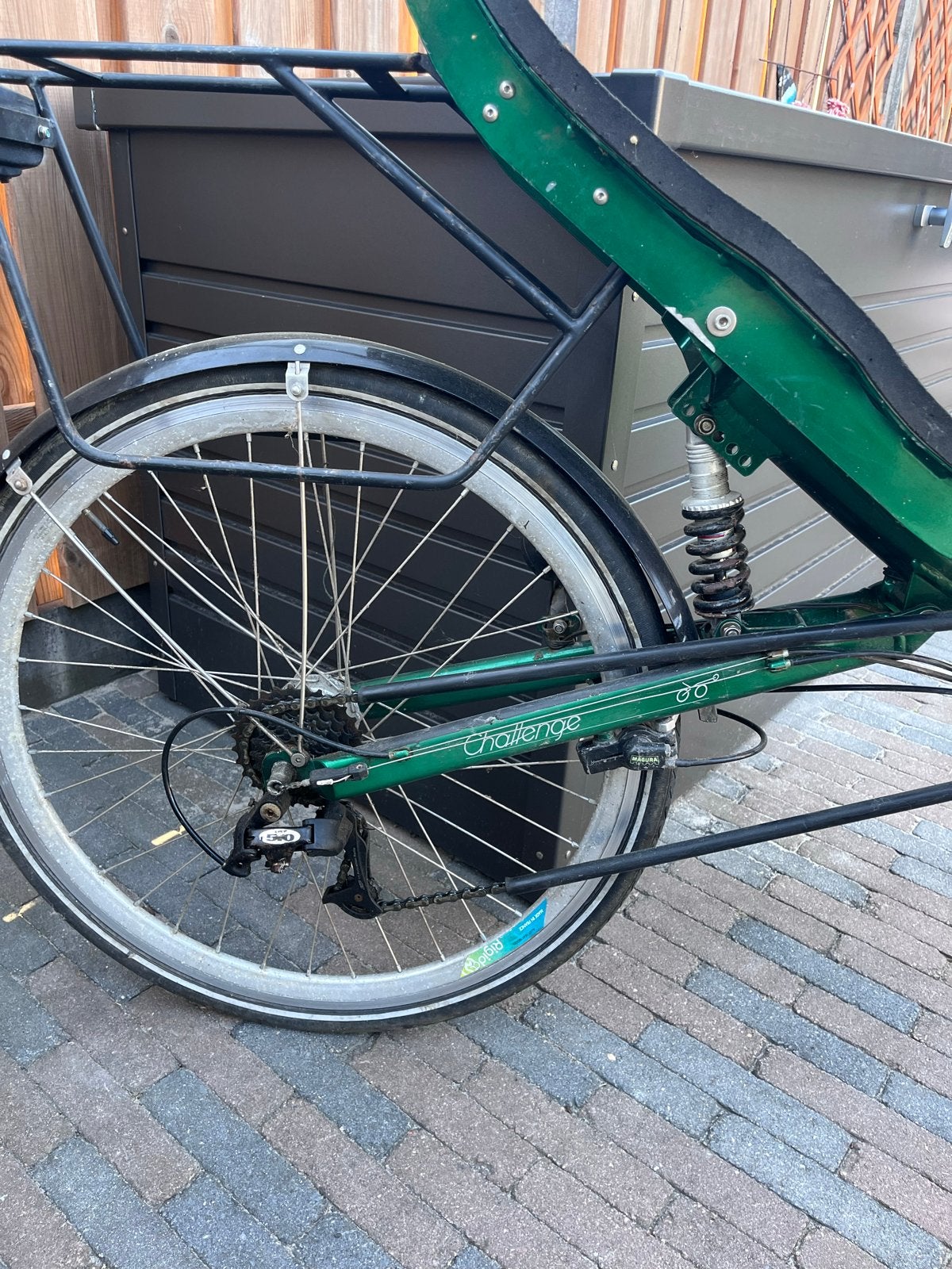 Challenge Ligfiets - Groen, Ophalen, Gebruikt, Velgrem, Onderstuur