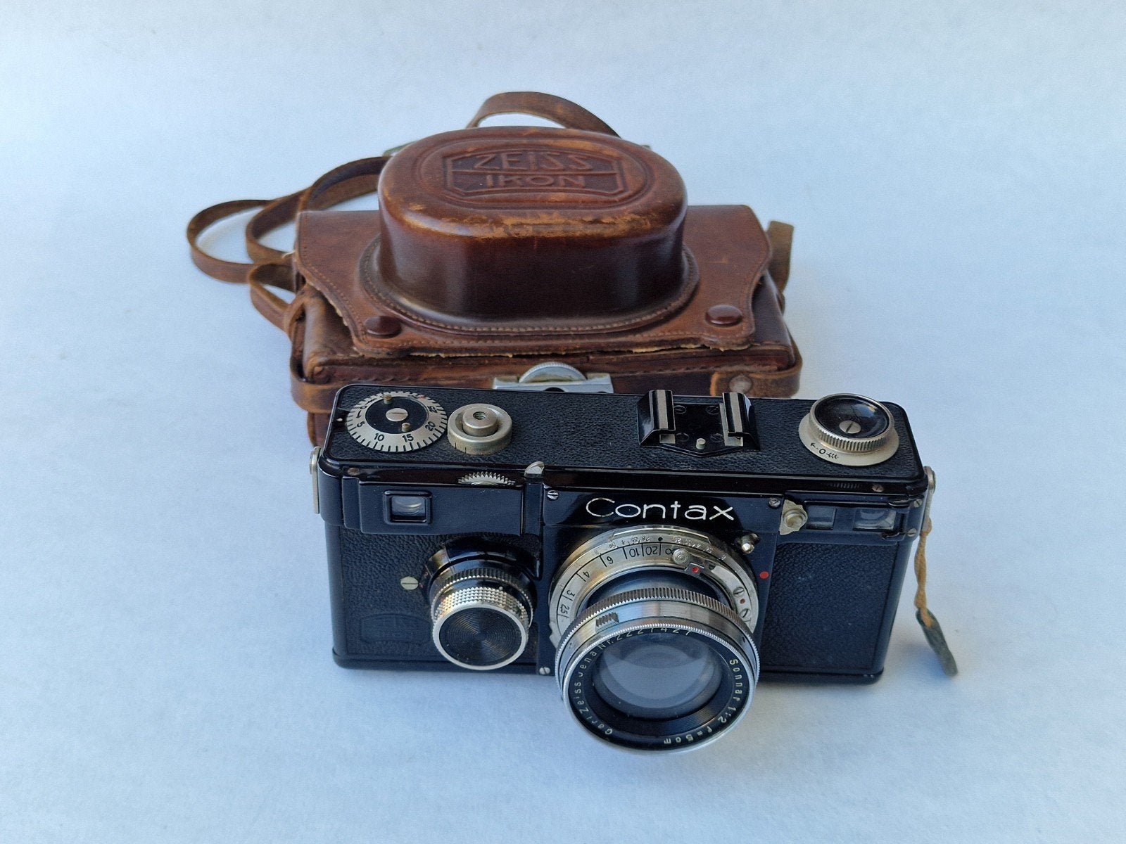 Zeiss Ikon Contax 1d camera + CZJ Sonnar 1:2 f=5cm, Audio, Tv en Foto, Fotocamera's Analoog, Ophalen of Verzenden