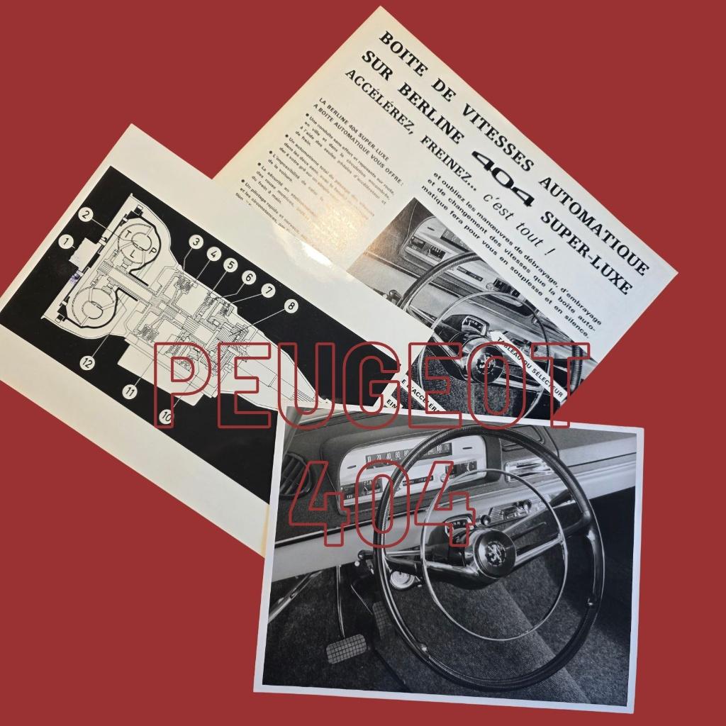 Peugeot 404 - Reclameflyer met originele foto's, Verzenden