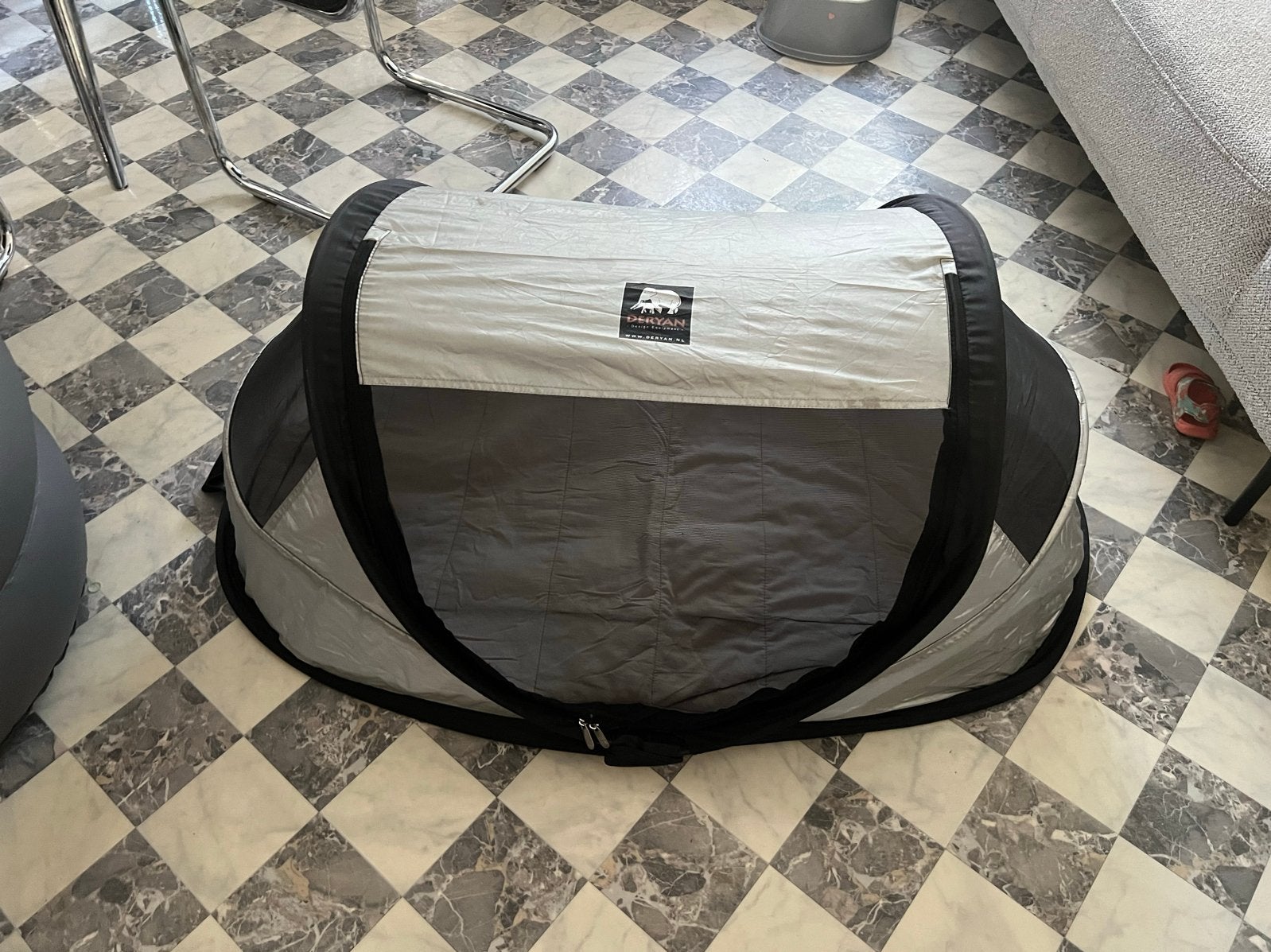 Deryan Baby Luxe Reisbedje/Tentje - Zwart/Wit, Ophalen of Verzenden, Gebruikt, Tot en met 2