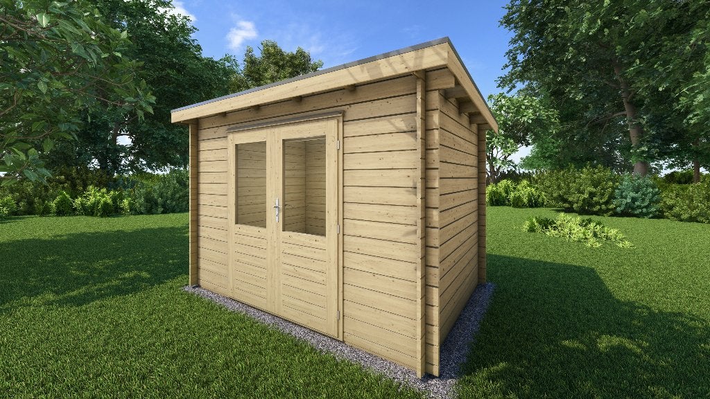 Fonteyn Basicline Magnolia 300 x 200cm - Onbehandeld, Blokhut, Nieuw, Minder dan 200 cm, Zonder ramen