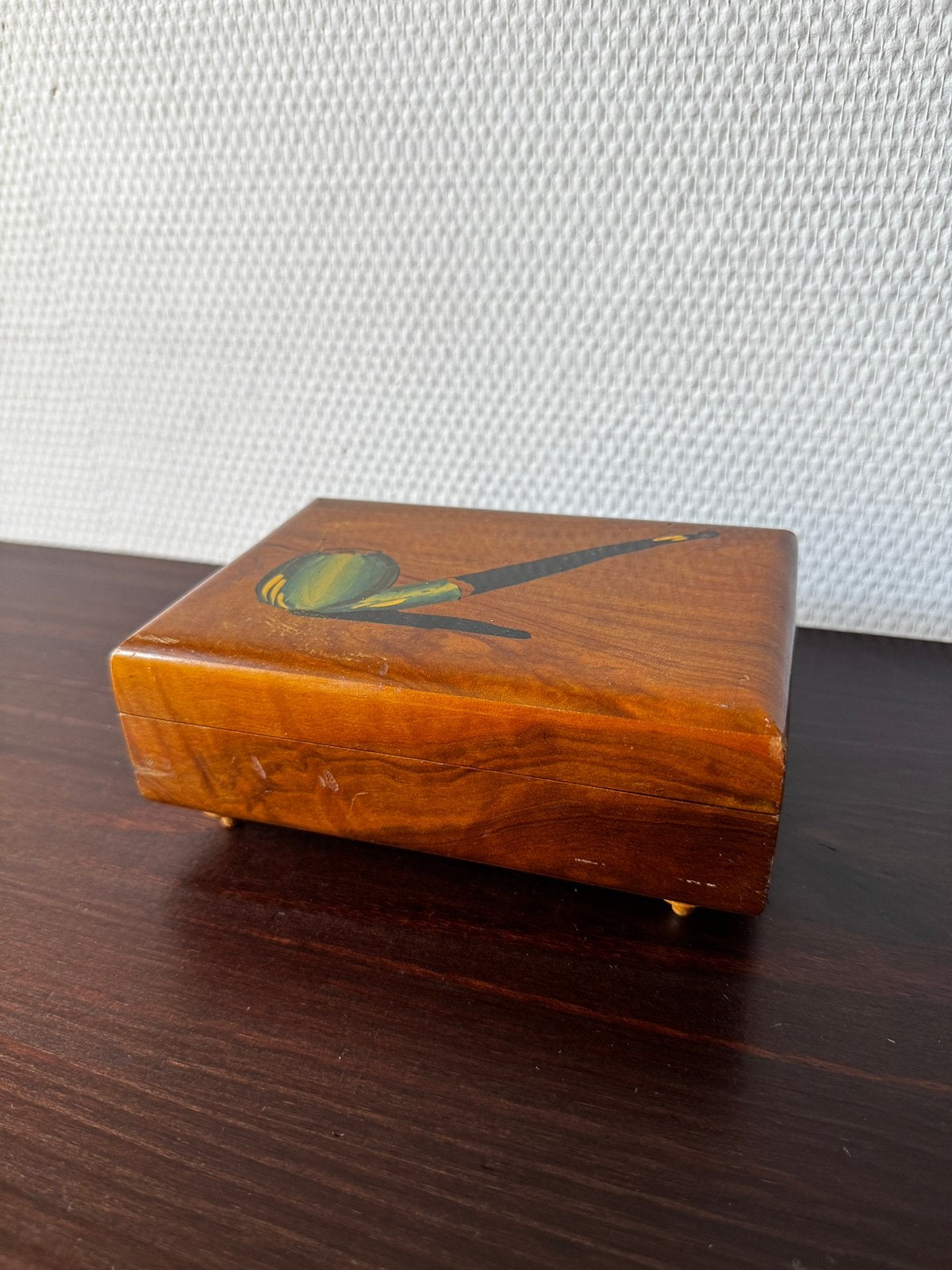 Sigarendoos, Muziekdoos, Hout, Sigarettendoos, Doosje, Ophalen of Verzenden, Gebruikt, Luciferdoosjes of -merken