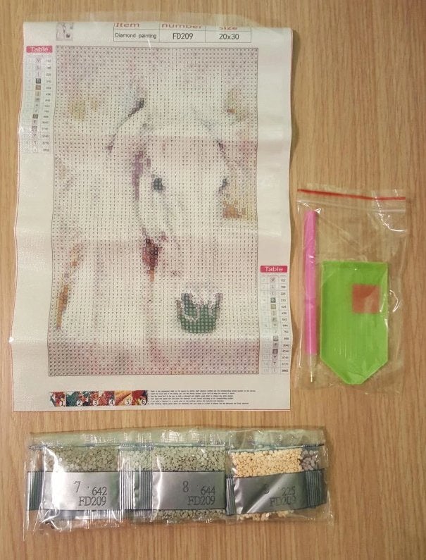 Diamond Painting Set - Paard 20x30cm Diamant Schilderen Dier, Verzenden, Nieuw, Knutselwerk