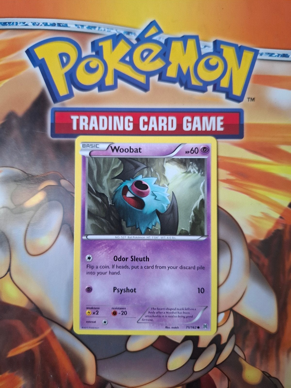 Woobat 71/162 XY Breakthrough pokemon kaart, Ophalen of Verzenden, Zo goed als nieuw, Losse kaart
