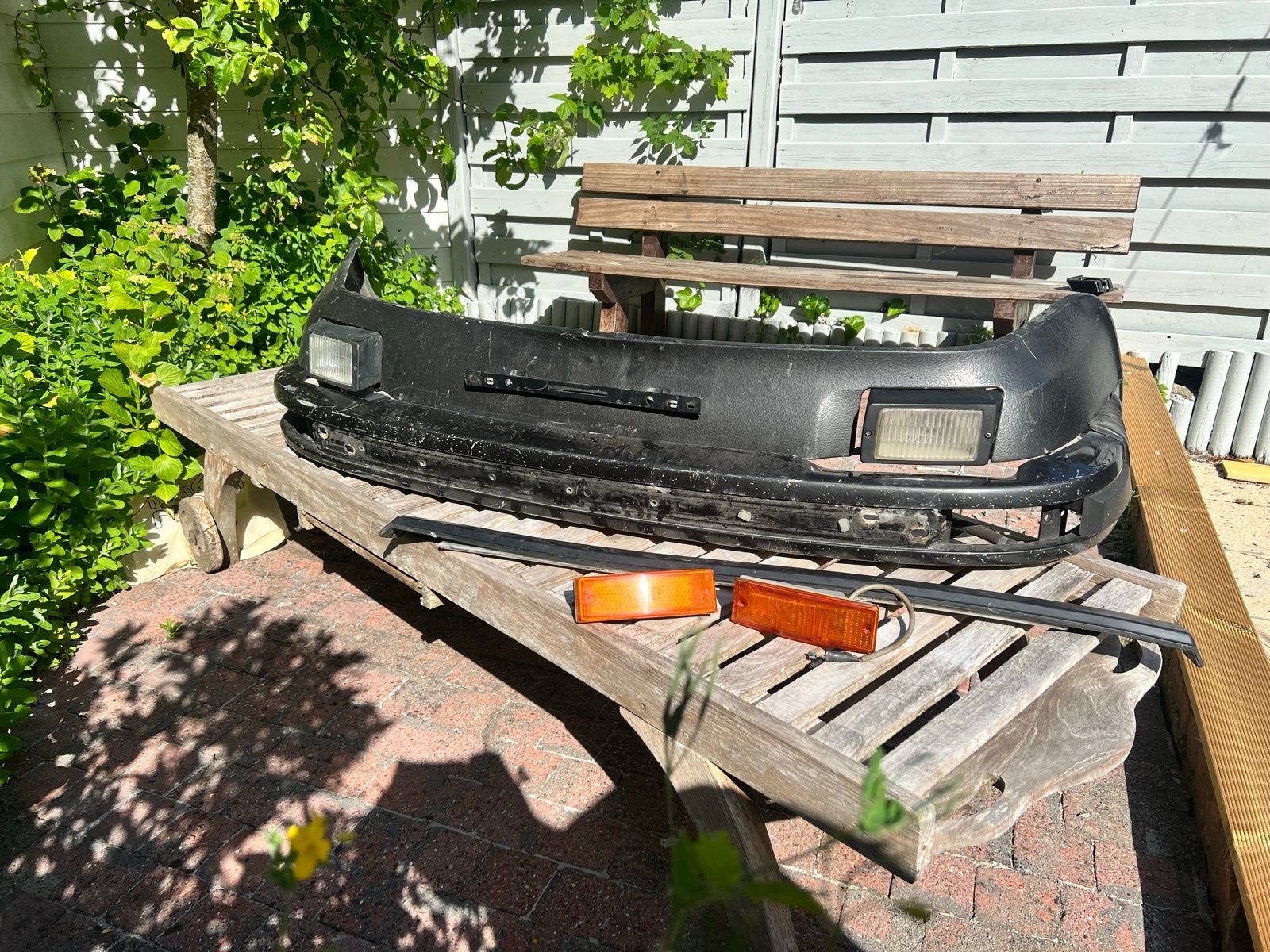 Porsche 911 G-model voorbumper met mistlichten en pinkers, Gebruikt, Voor, Porsche, Ophalen of Verzenden