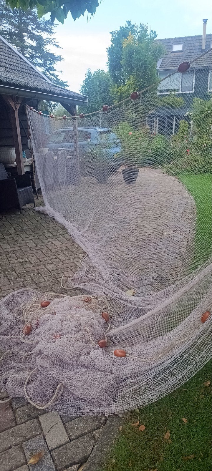 20 meter vis keernet, hoogte 330 cm, Watersport en Boten, Hengelsport | Algemeen, Ophalen of Verzenden, Gebruikt