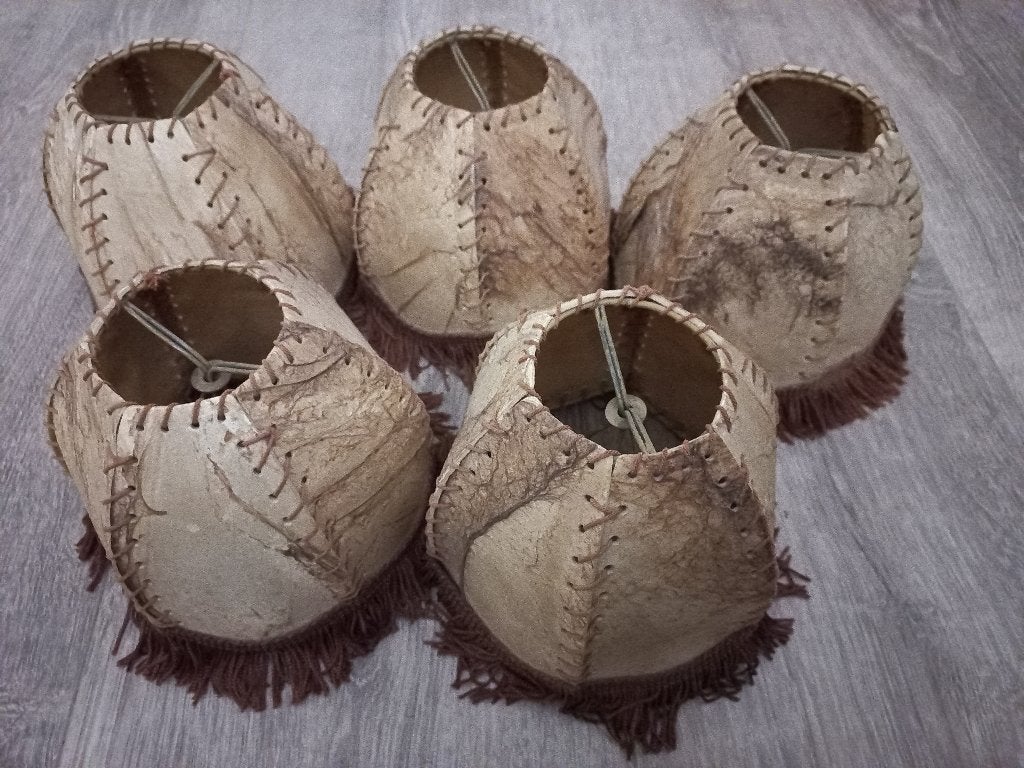 lampenkappen, Huis en Inrichting, Ophalen, Bruin, Natuurlijk materiaal, Zo goed als nieuw