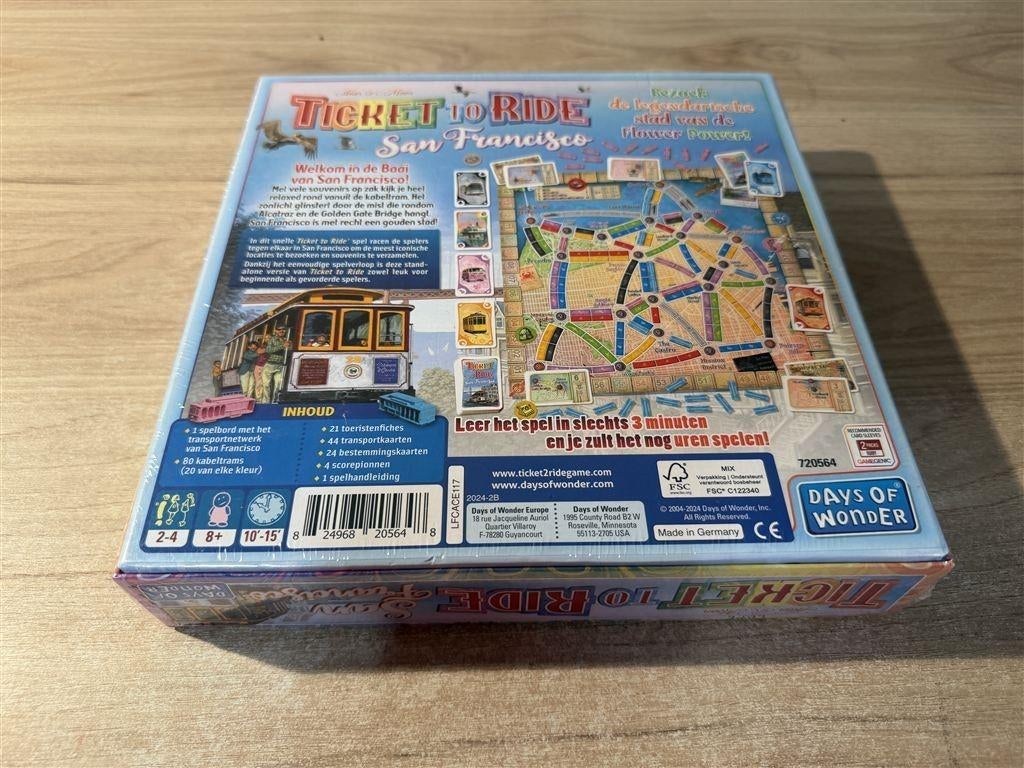 Ticket to ride - San Francisco - nieuw in seal - S7013, Hobby en Vrije tijd, Gezelschapsspellen | Bordspellen, Ophalen of Verzenden