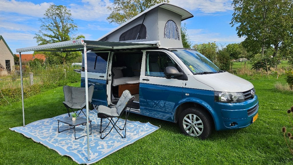 Volkswagen 4-persoons Camper T5 (Transporter 2.0 TDI), Caravans en Kamperen, Campers, Automaat, Volkswagen, Diesel, Particulier