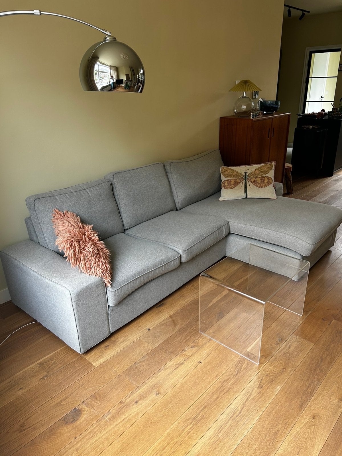 Ikea Kivik 3 zits hoekbank chaise longue / tibbleby grijs, Ophalen, 250 tot 300 cm, 125 tot 150 cm, Hoekbank