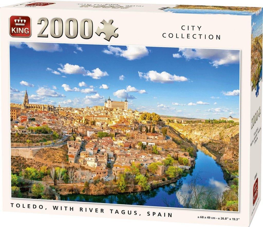 King: City Collection: Toledo, with river Tagus, Spain 2000, Ophalen of Verzenden, 500 t/m 1500 stukjes, Nieuw, Legpuzzel