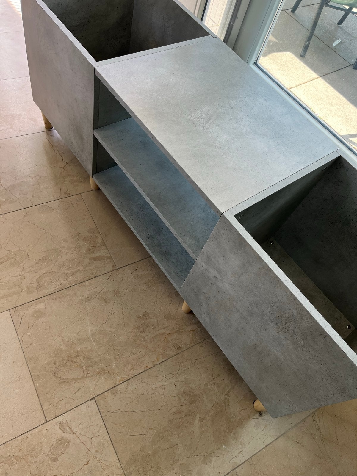Grijs dressoir/tv-meubel/lpkast met opbergruimte, Ophalen, Gebruikt