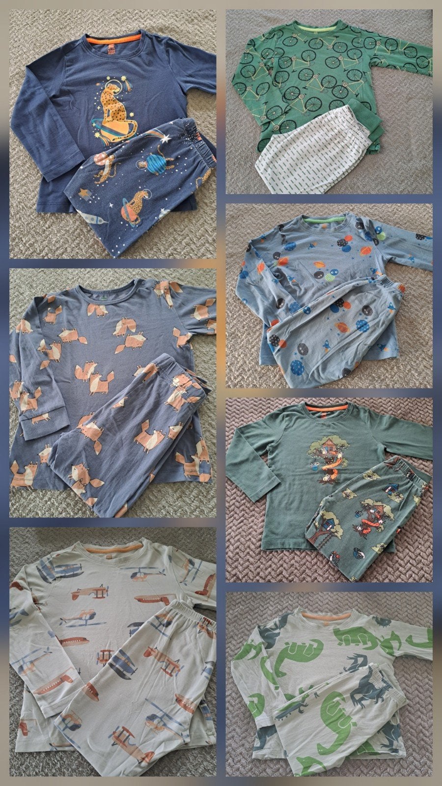 Hema Pyjama's Maat 98/104 - Diverse Leuke Prints, Nacht- of Onderkleding, Jongen of Meisje, Ophalen of Verzenden, Zo goed als nieuw